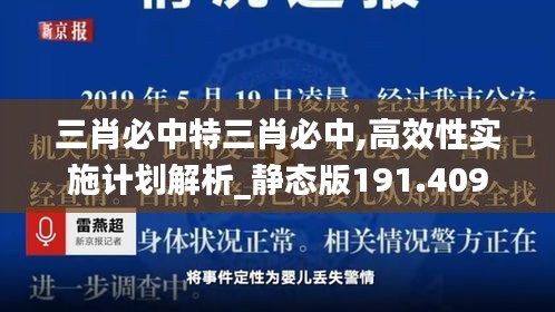 三肖必中特三肖必中,高效性实施计划解析_静态版191.409