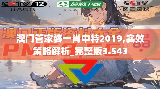 澳门管家婆一肖中特2019,实效策略解析_完整版3.543