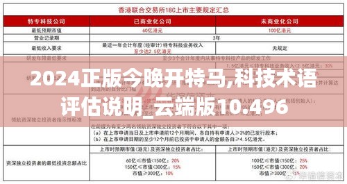 2024正版今晚开特马,科技术语评估说明_云端版10.496