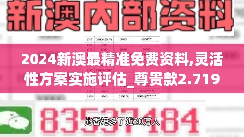 2024新澳最精准免费资料,灵活性方案实施评估_尊贵款2.719