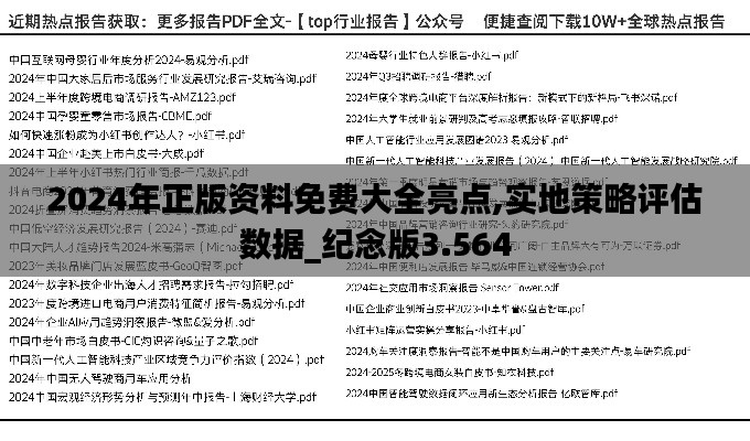 2024年正版资料免费大全亮点,实地策略评估数据_纪念版3.564