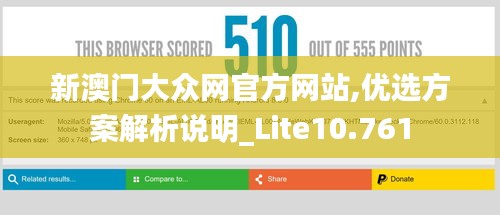 新澳门大众网官方网站,优选方案解析说明_Lite10.761