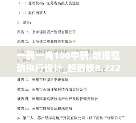 一码一肖100中码,数据驱动执行设计_超值版8.222