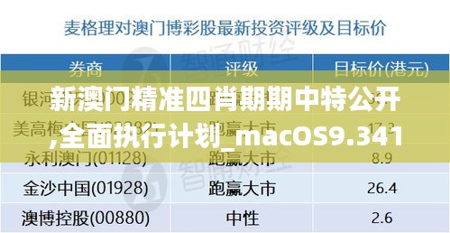 新澳门精准四肖期期中特公开,全面执行计划_macOS9.341