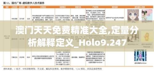 澳门天天免费精准大全,定量分析解释定义_Holo9.247