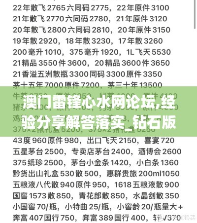 澳门雷锋心水网论坛,经验分享解答落实_钻石版4.300