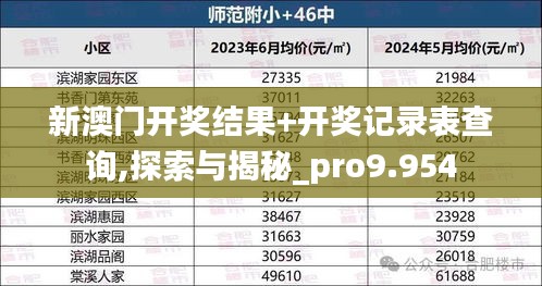 新澳门开奖结果+开奖记录表查询,探索与揭秘_pro9.954