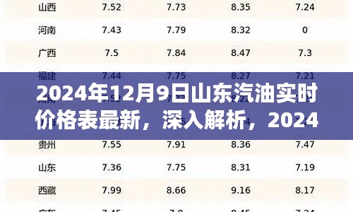 2024年12月9日山东汽油实时价格表深度解析