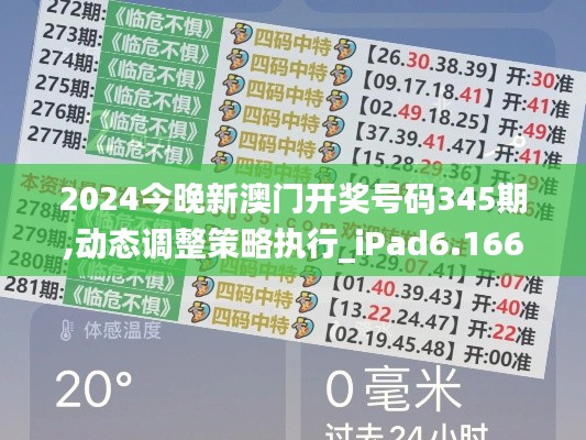 2024今晚新澳门开奖号码345期,动态调整策略执行_iPad6.166