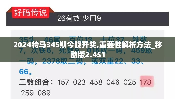 2024特马345期今晚开奖,重要性解析方法_移动版2.451