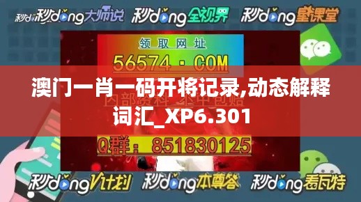 澳门一肖一码开将记录,动态解释词汇_XP6.301