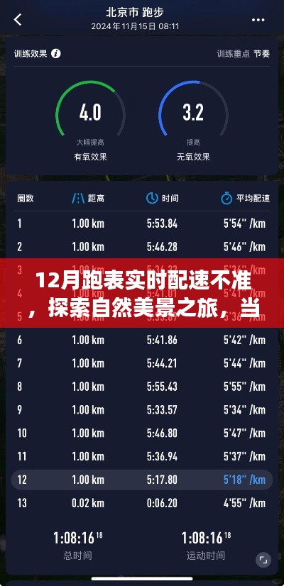 跑表不准的冬季探索之旅，自然美景下的宁静奔跑