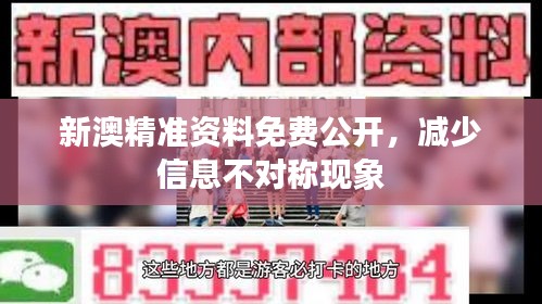 新澳精准资料免费公开，减少信息不对称现象