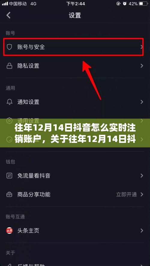 关于往年12月14日抖音账户实时注销的探讨与操作指南