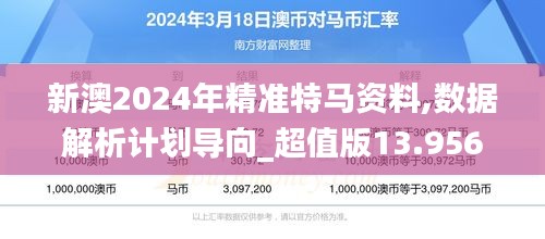 新澳2024年精准特马资料,数据解析计划导向_超值版13.956