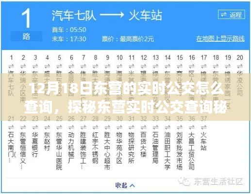 探秘东营实时公交查询秘籍，公交导航与小店的独特风情