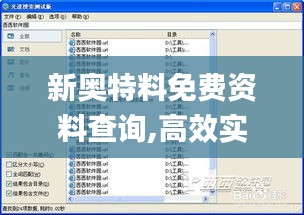 新奥特料免费资料查询,高效实施方法解析_Windows5.522