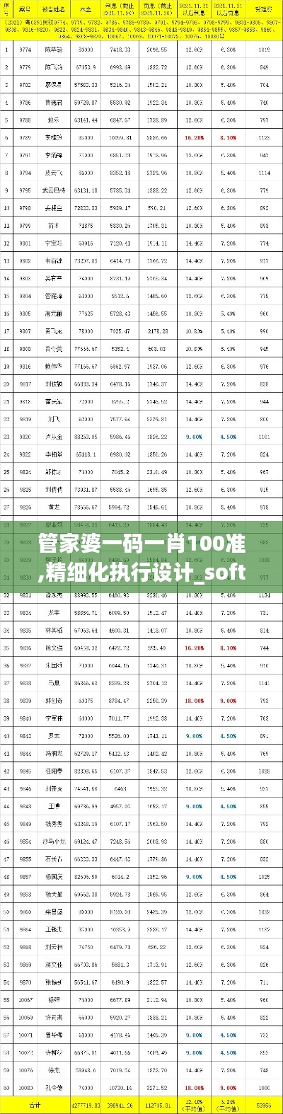 管家婆一码一肖100准,精细化执行设计_soft1.335