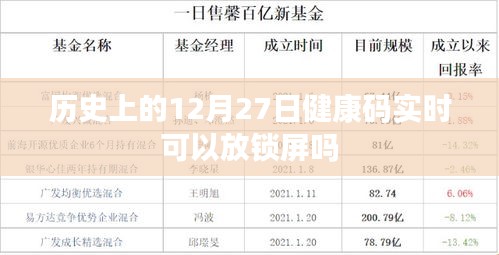 历史上的健康码实时与锁屏通知，能否在特定日期使用？