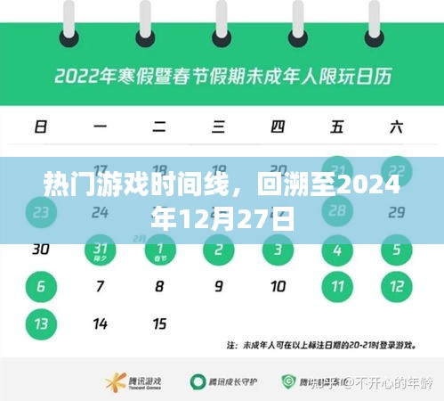 热门游戏时间线回溯至2024年年终回顾