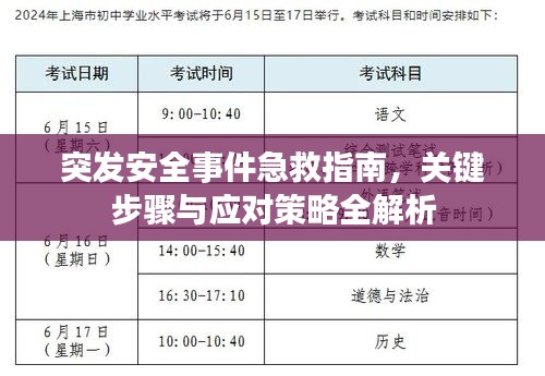 突发安全事件急救指南，关键步骤与应对策略全解析