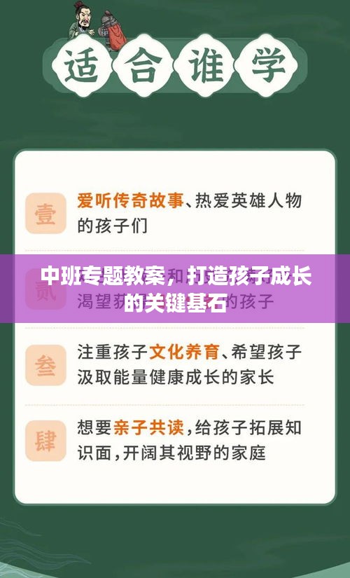 中班专题教案，打造孩子成长的关键基石