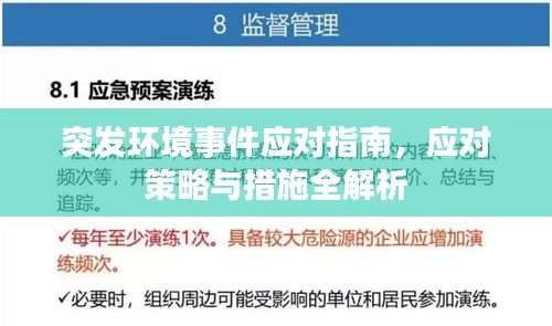 突发环境事件应对指南，应对策略与措施全解析