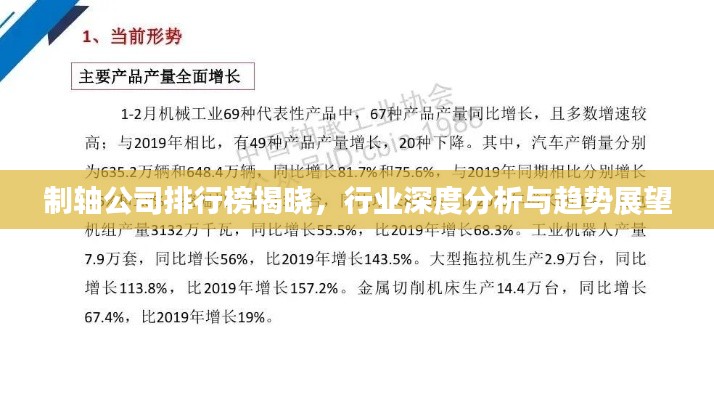 制轴公司排行榜揭晓，行业深度分析与趋势展望