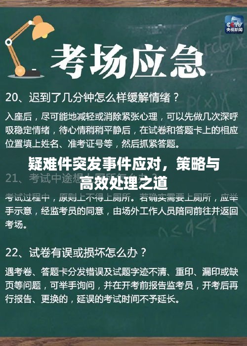 疑难件突发事件应对，策略与高效处理之道