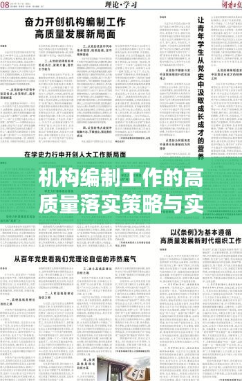 机构编制工作的高质量落实策略与实践探索