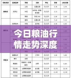 今日粮油行情走势深度解析，最新价格动态一网打尽！